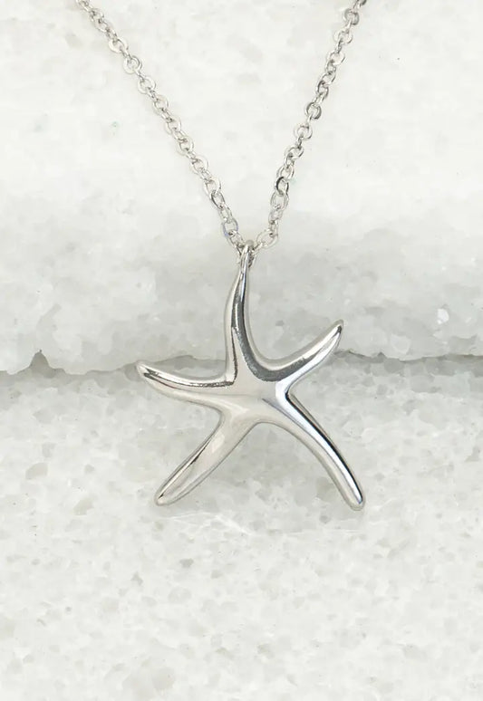 NECKLACE STARFISH HOPE SILVER