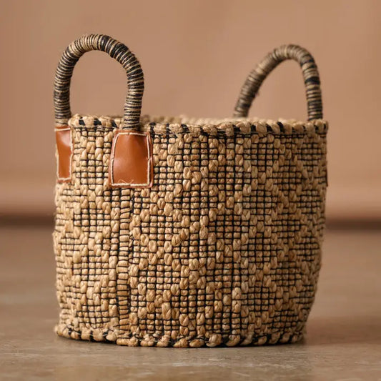 BASKET BAHANA HANDLED JUTE 10"