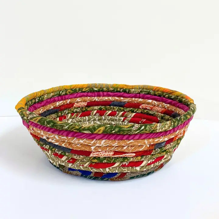 BOWL COIL WRAPPED SILK SARI LARGE