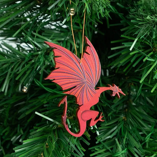 ORNAMENT WOOD WELSH DRAGON