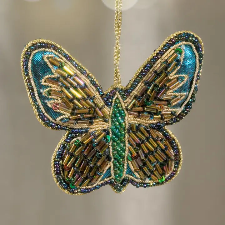 ORNAMENT ARVI BUTTERFLY BEADED