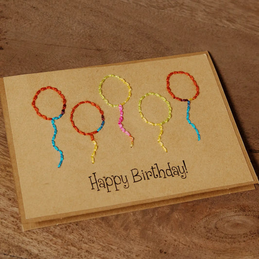 CARD STITCH BIRTHDAY BALLOONS