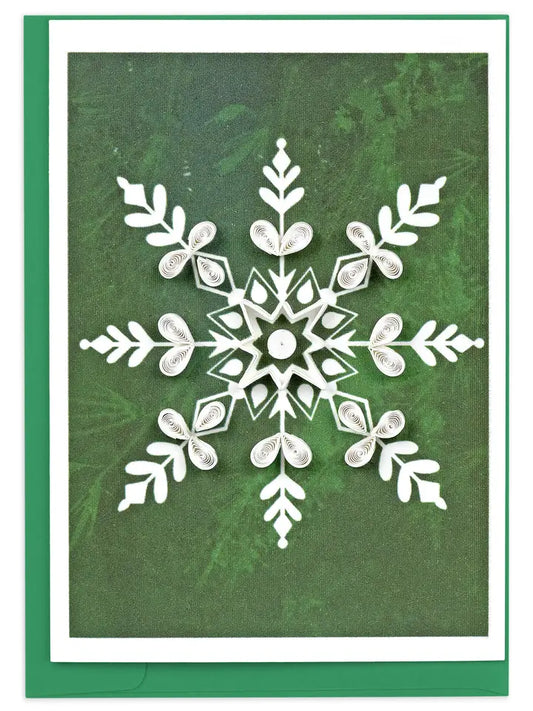 CARD SNOWFLAKE PINE ENCLOSURE