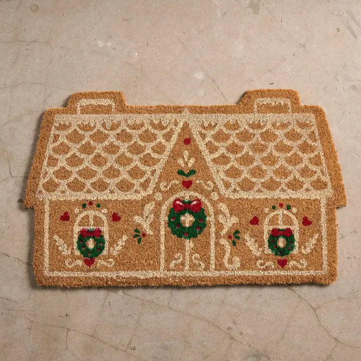 DOOR MAT GARAM COIR GINGERBREAD HOUSE