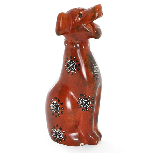 DOG BROWN LARGE SOAPSTONE
