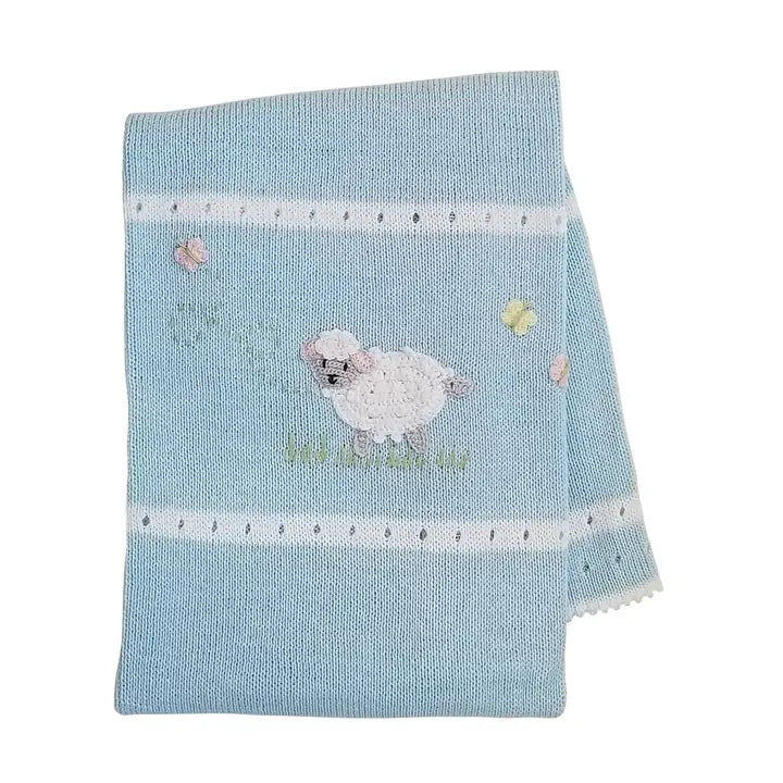 BLANKET BABY LAMB BLUE