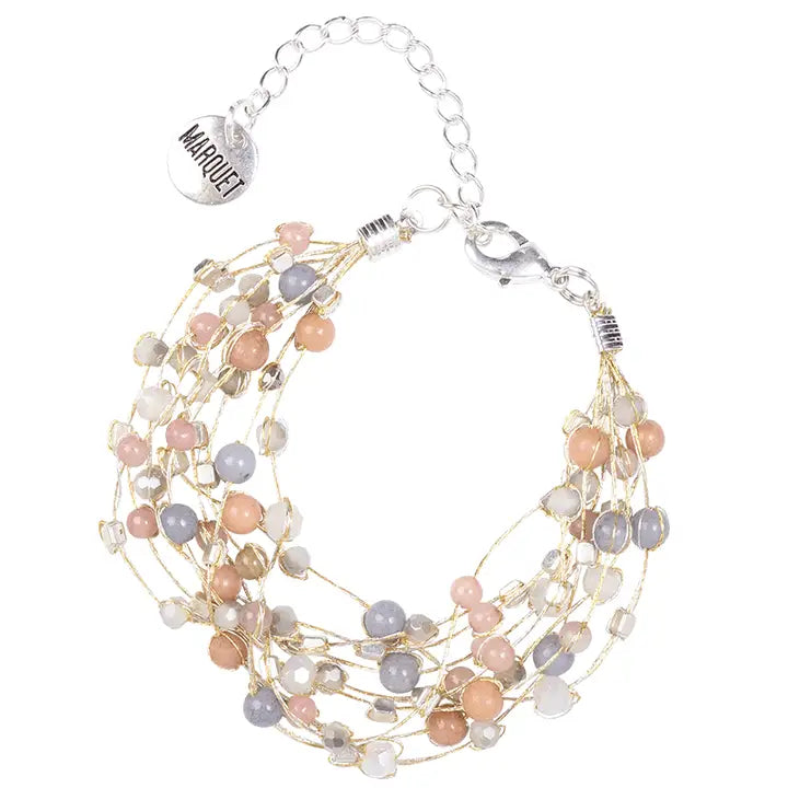 BRACELET REENA SILK STONE AND BRASS WARMTH