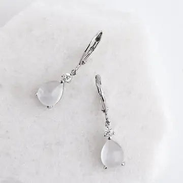 EARRINGS LUNAR DEWDROPS MOONSTONE