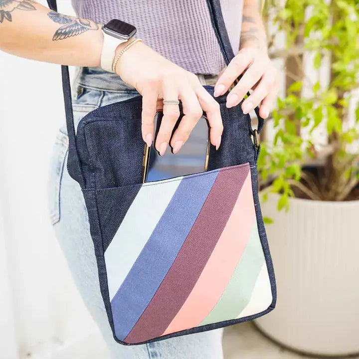 BAG CROSSBODY DENIM MINI PHONE MINI