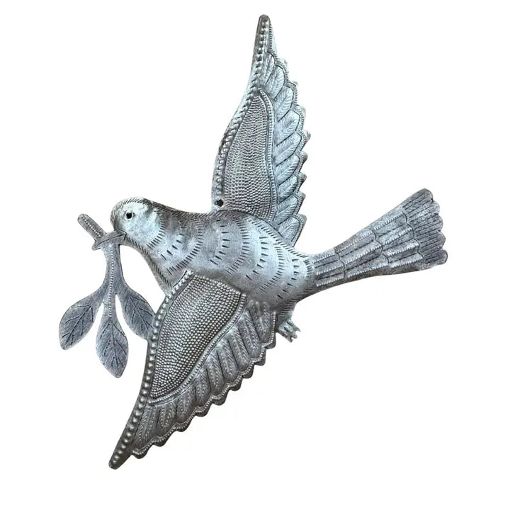 WALL HANGING DOVE OF PEACE METAL