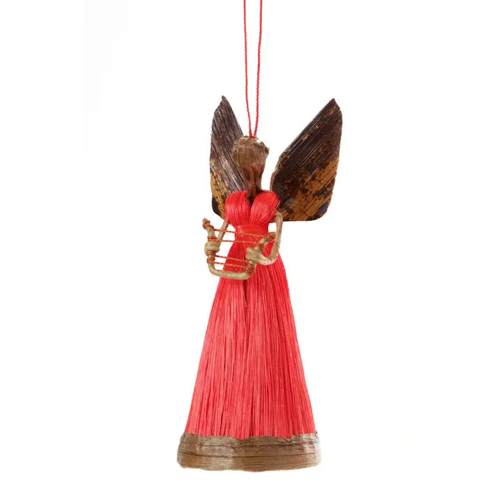 ORNAMENT SISAL ANGEL POMEGRANATE