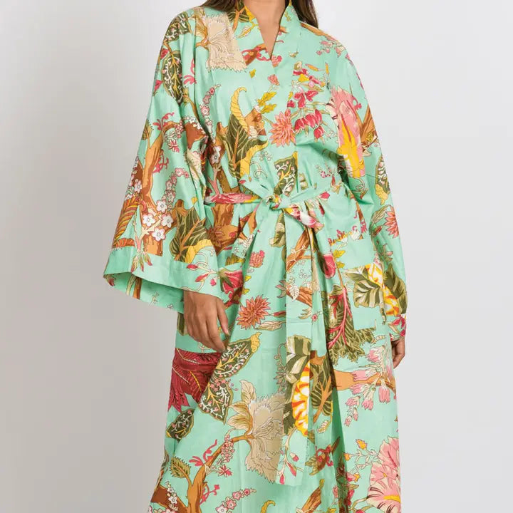 ROBE RANI KIMONO SEA GREEN