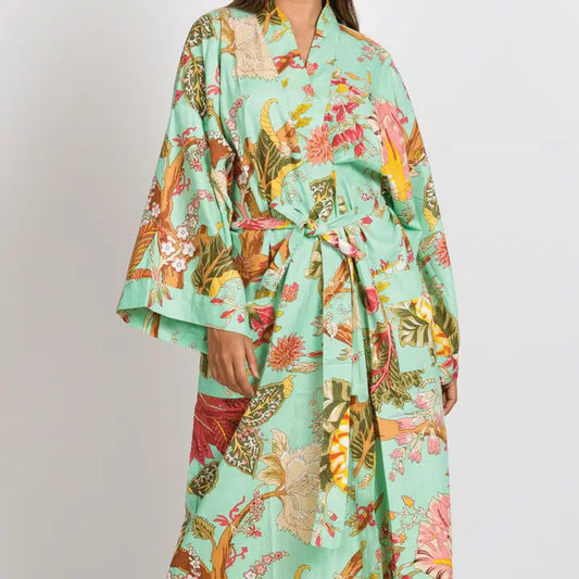 ROBE RANI KIMONO SEA GREEN