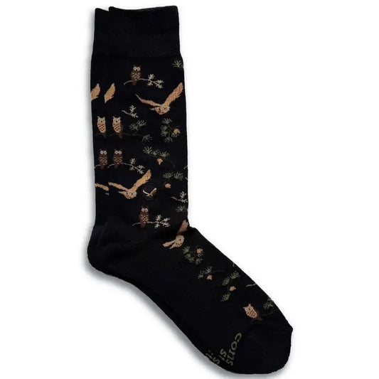 SOCKS OWL BLACK SMALL