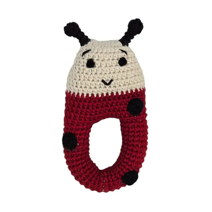 TOY RATTLE LADYBUG CROCHET