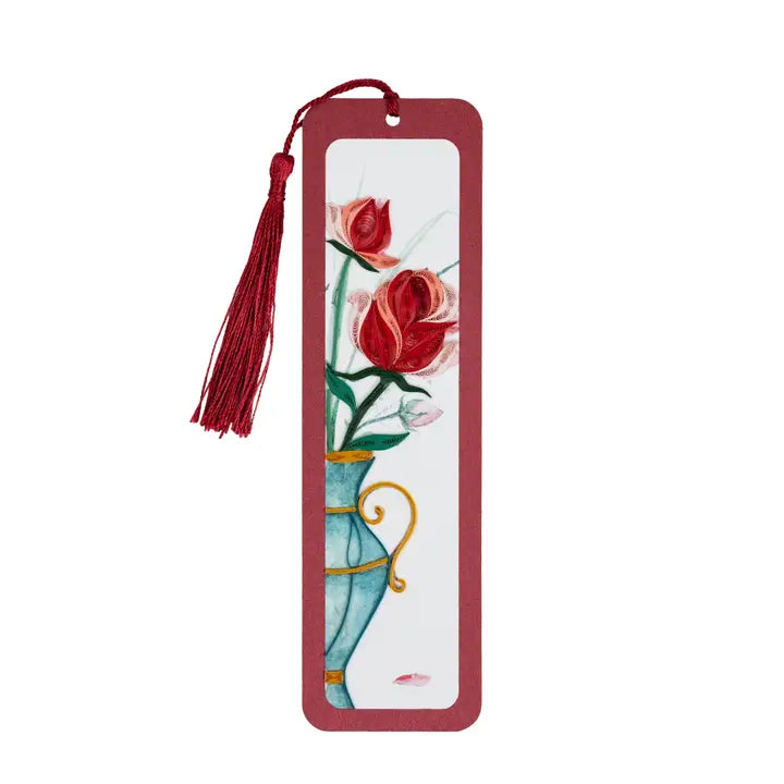 BOOKMARK QUILL VICTORIAN VASE