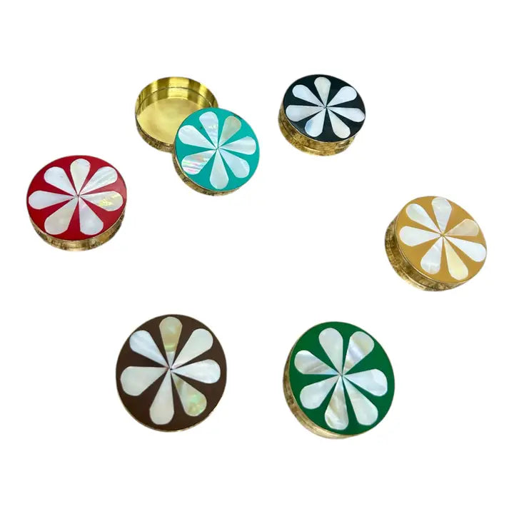 BOX TRINKET FLORAL SHELL