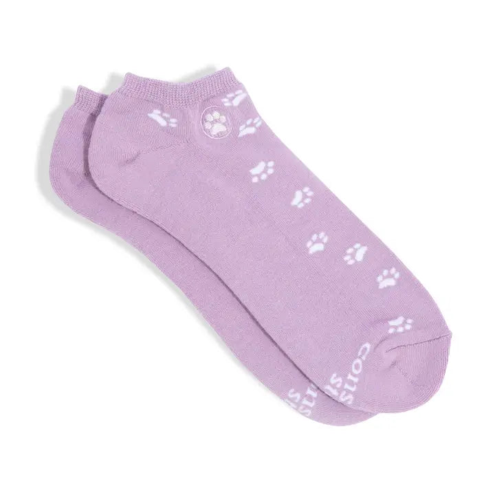 SOCKS ANKLE DOG PURPLE MED
