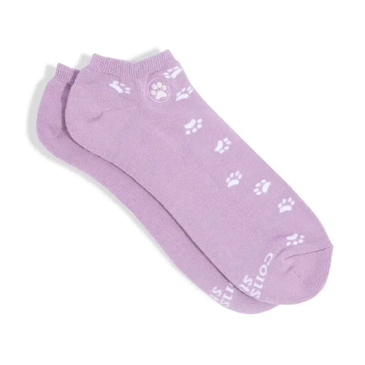 SOCKS ANKLE DOG PURPLE SM