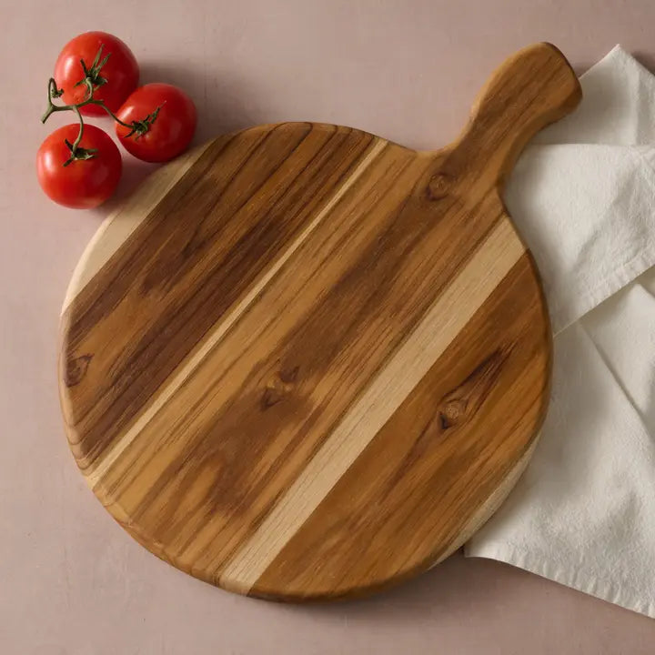 CUTTING BOARD PIZZA REDONDO TEAK