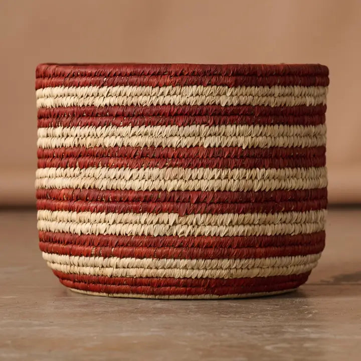BASKET PALM LEAF BURNT ORANGE 14.5