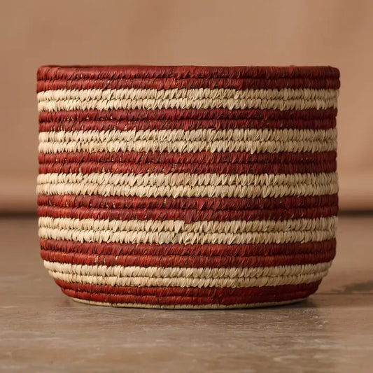 BASKET PALM LEAF BURNT ORANGE 14.5