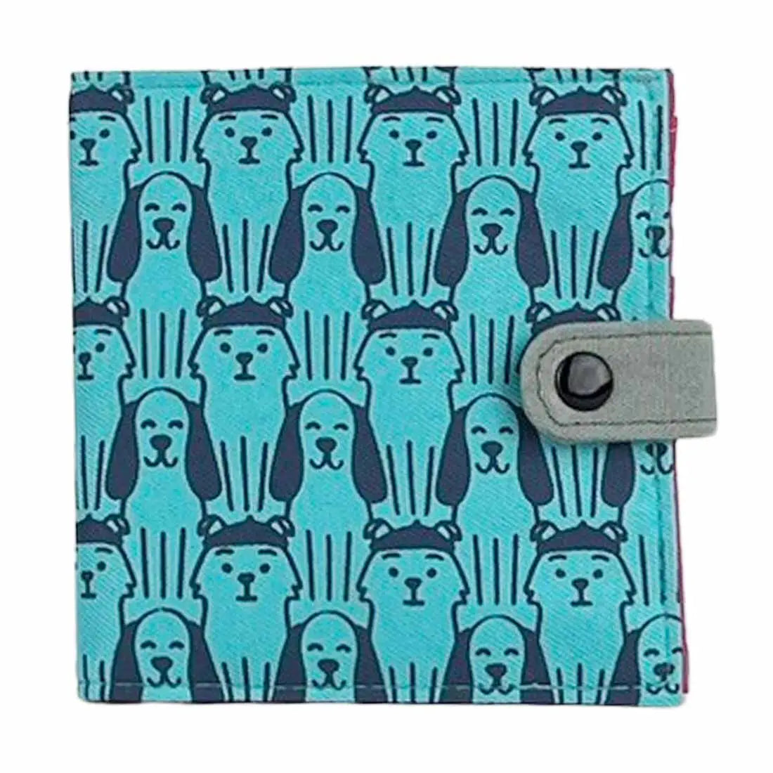 WALLET CANVAS SQUARE DOG PRINT