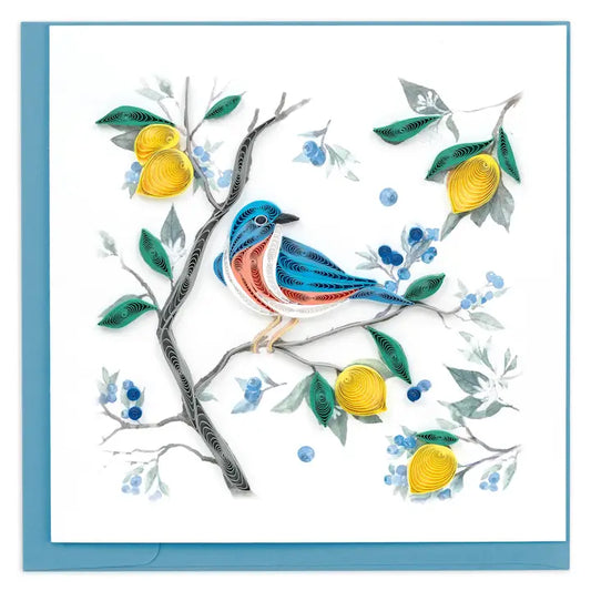 CARD BLUEBIRD LEMON BLUEBERRIES