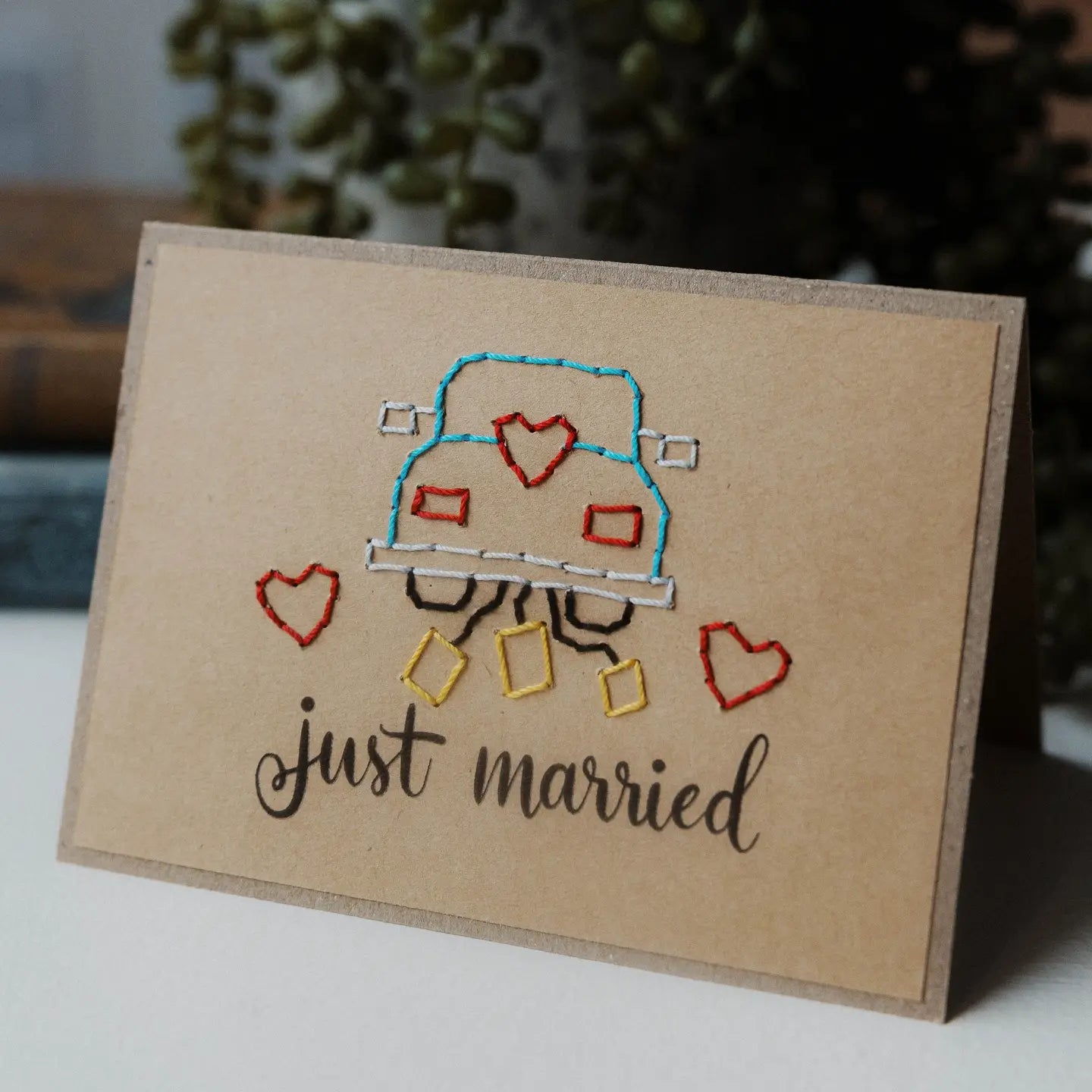 CARD STITCH JUST MARRIED