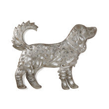WALL ART DOG FLORAL
